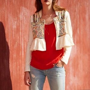 Maeve Silk Tank Blouse Red Small